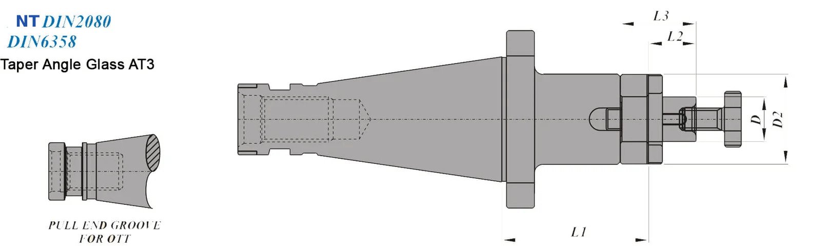 NT40 CSMA16 052 AD CombiShell Mill Adapter